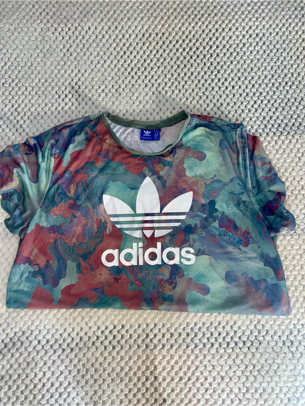 Adidas women Grey Camo Athletic Leggings - Picture 5 of 5